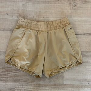 Paragon Fitwear High Rise Track Shorts in Dune